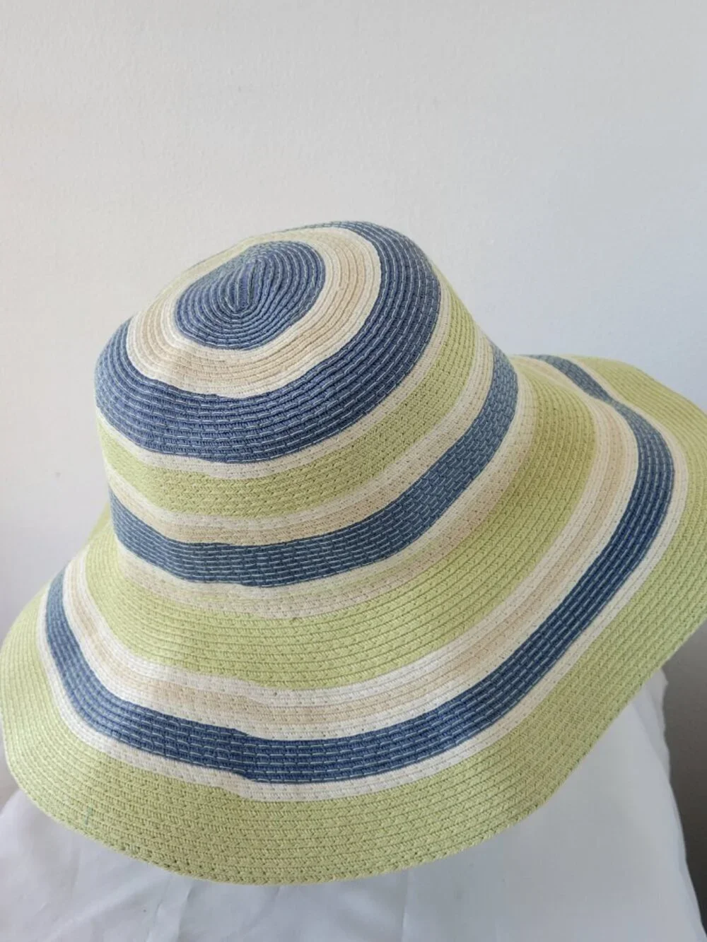 Unbranded Summer /Spring Lime Green Floppy Straw Hat